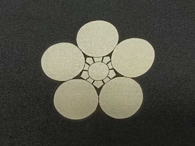 平和屋着物●男性 黒紋付 正絹 逸品 AABF5424fy