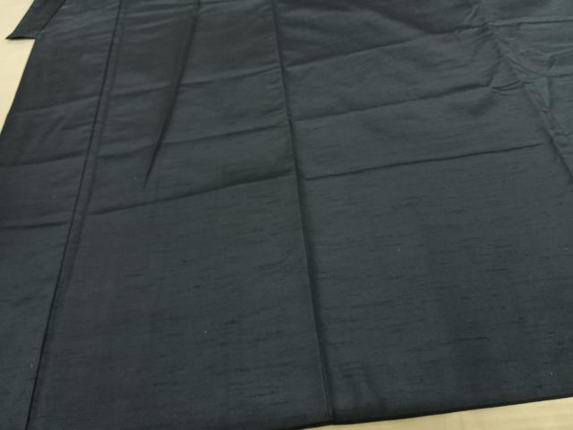 平和屋着物●男性 紬 紺瑠璃色 キングサイズ 正絹 逸品 AABF5426fy