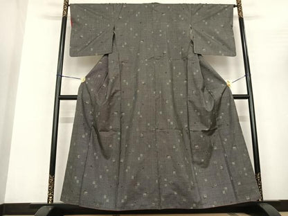 平和屋着物●本場大島紬 一元絣 色紙文 正絹 逸品 AABF5427fy