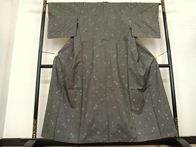 平和屋着物●本場大島紬 一元絣 色紙文 正絹 逸品 AABF5427fy