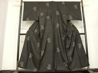 平和屋着物●本場大島紬 カタス9マルキ 立ち雛 正絹 逸品 AABF5429fy