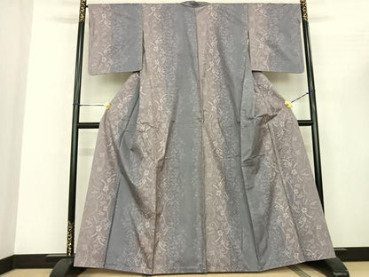 平和屋着物●本場大島紬 カタス9マルキ 草花文 正絹 逸品 AABF5430fy