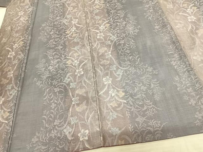 平和屋着物●本場大島紬 カタス9マルキ 草花文 正絹 逸品 AABF5430fy