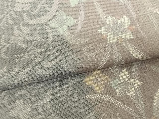 平和屋着物●本場大島紬 カタス9マルキ 草花文 正絹 逸品 AABF5430fy