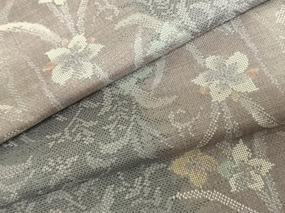 平和屋着物●本場大島紬 カタス9マルキ 草花文 正絹 逸品 AABF5430fy