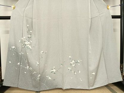 平和屋着物●訪問着 友禅 枝花文 暈し染め 正絹 逸品 AABF5432fy