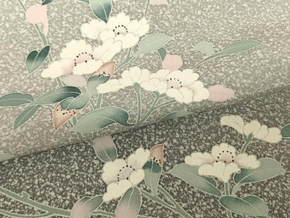 平和屋着物●訪問着 友禅 枝花文 暈し染め 正絹 逸品 AABF5432fy
