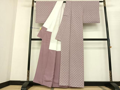 平和屋着物●加賀友禅の型染 板場友禅 坂口幸市 加賀小紋 吉祥花文 高島屋扱い 正絹 逸品 AABF5433fy
