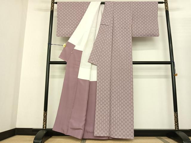 平和屋着物●加賀友禅の型染 板場友禅 坂口幸市 加賀小紋 吉祥花文 高島屋扱い 正絹 逸品 AABF5433fy