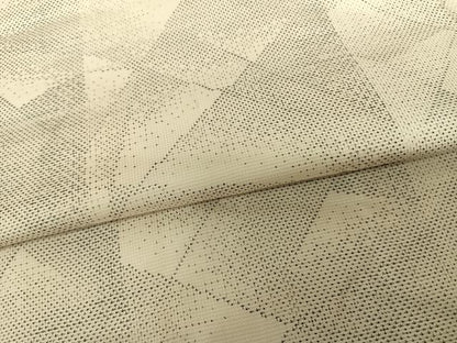 平和屋着物●本場大島紬 白大島 カタス7マルキ 白粋 幾何学文様 くぼた謹製 証紙付き 正絹 逸品 AABF5434fy