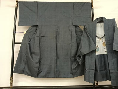 平和屋着物●男性 本場大島紬 アンサンブル 100亀甲 総詰め 正絹 逸品 AABF5437fy