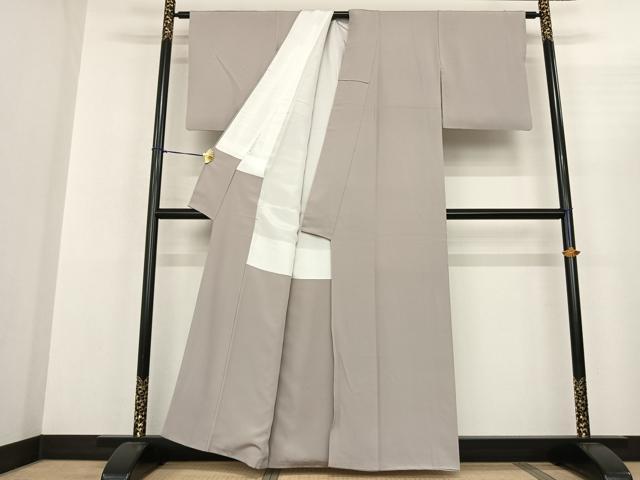 平和屋着物●上質な色無地　紫水晶色　正絹　逸品　未使用　AABF5443fy