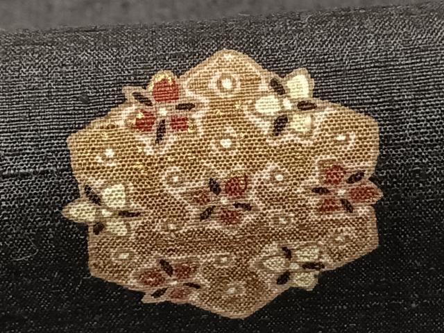平和屋着物●本場結城紬 重要無形文化財 訪問着 丸文 金彩 証紙付き 正絹 逸品 AABF5446fy