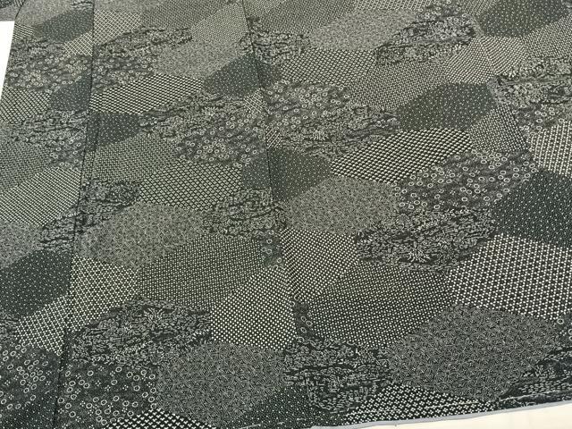 平和屋着物●上質な小紋 作家物 切嵌文 証紙付き 正絹 逸品 AABF5454fy