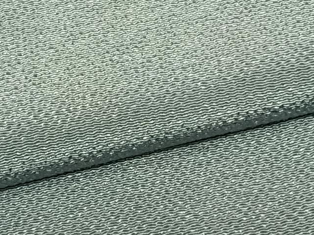 平和屋着物●上質な色無地 秘色色 鬼しぼ縮緬 浜ちりめん 反端付き 正絹 逸品 AABF5456fy