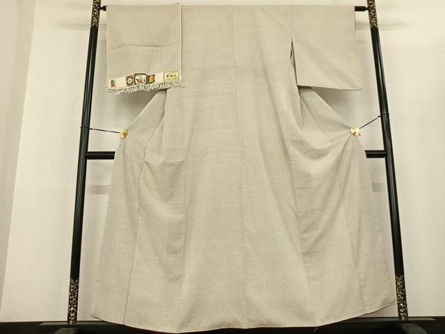 平和屋着物●本塩沢 110亀甲 流水文 証紙付き 正絹 逸品 AABF5458fy