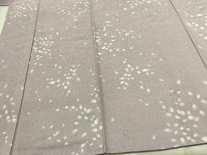 平和屋着物●上質な小紋 舞花文 暈し染め 丹後ちりめん 反端付き 正絹 逸品 AABF5462fy