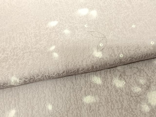 平和屋着物●上質な小紋 舞花文 暈し染め 丹後ちりめん 反端付き 正絹 逸品 AABF5462fy