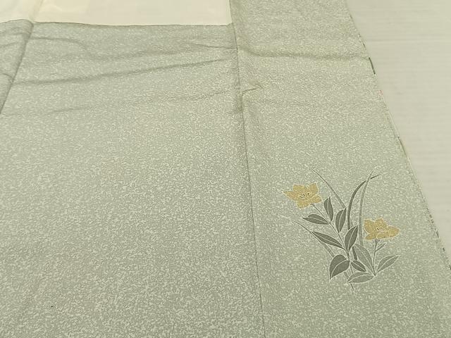 平和屋着物●訪問着 友禅 枝花文 暈し染め 正絹 逸品 AABF5464fy