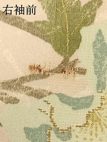 平和屋着物●上質な小紋 手描き 枝花文 金彩 高島屋扱い 正絹 逸品 AABF5465fy