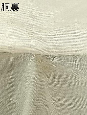 平和屋着物●白鷹お召 草花間道 正絹 逸品 AABF5468fy