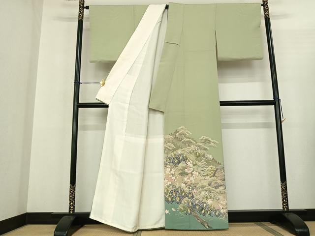 平和屋着物●本加賀友禅作家 松田准一 色留袖 風景文 暈し染め 浜ちりめん 三越扱い 証紙付き 正絹 逸品 AABF5471fy