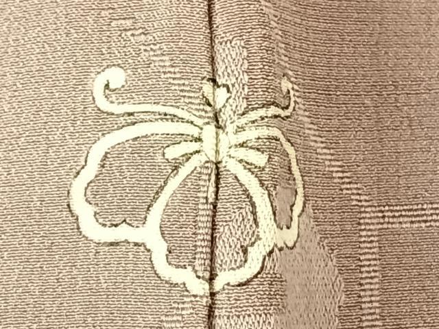 平和屋着物●アンティーク 大正ロマン 色留袖 駒刺繍 扇面花文 暈し染め 正絹 逸品 AABF5474fy