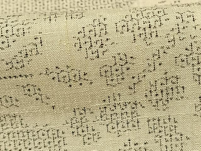 平和屋着物●結城紬 100亀甲 雲取り文 証紙付き 正絹 逸品 未使用 AABF5475fy