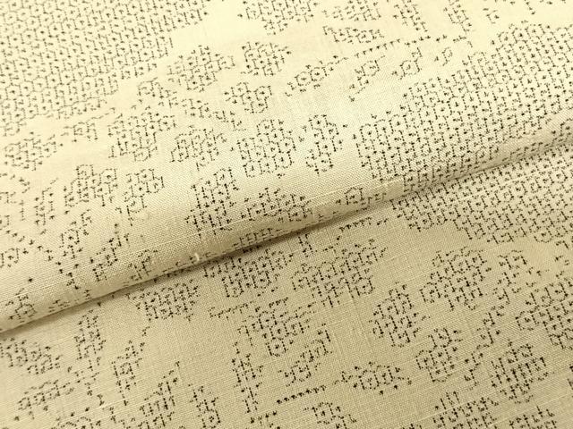 平和屋着物●結城紬 100亀甲 雲取り文 証紙付き 正絹 逸品 未使用 AABF5475fy