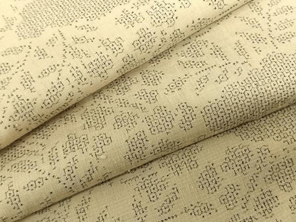 平和屋着物●結城紬 100亀甲 雲取り文 証紙付き 正絹 逸品 未使用 AABF5475fy
