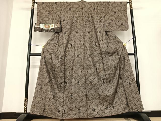 平和屋着物●都喜ヱ門 本場大島紬 カタス9マルキ 泥染め 明日ひらく 藤絹織物謹製 証紙付き 正絹 逸品 AABF5481fy
