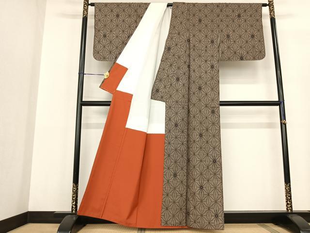 平和屋着物●都喜ヱ門 本場大島紬 カタス9マルキ 泥染め 明日ひらく 藤絹織物謹製 証紙付き 正絹 逸品 AABF5481fy