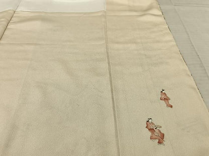 平和屋着物●摺友禅 横塚賢治 訪問着 人物風景文 暈し染め 正絹 逸品 AABF5482fy