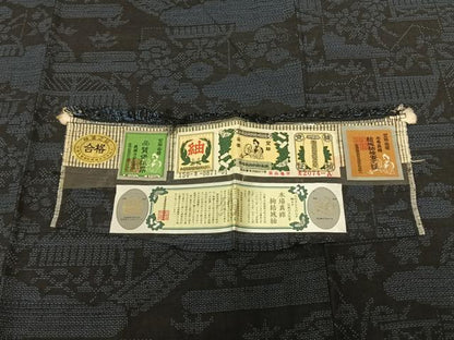 平和屋着物●本場真綿絢結城紬 100亀甲 風景花文 証紙付き ロング丈 正絹 逸品 AABF5484fy