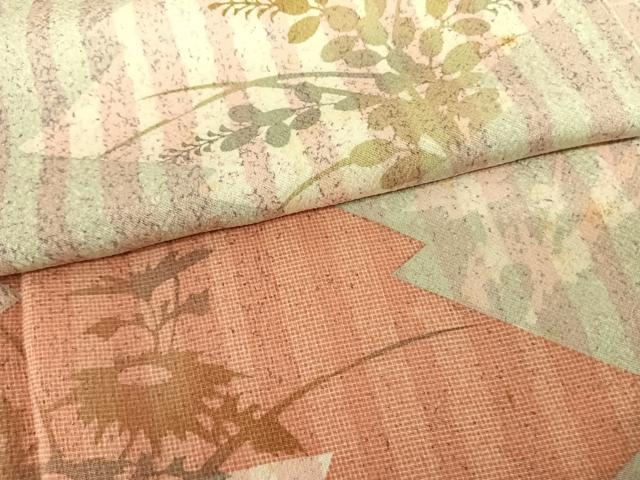 平和屋着物●訪問着 作家物 型染め 松皮菱文 正絹 逸品 AABF5490fy