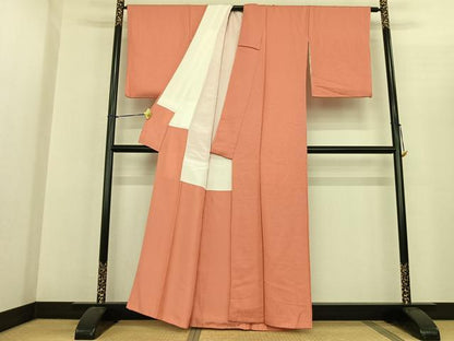 平和屋着物●上質な色無地 東雲色 正絹 逸品 AABF5494fy