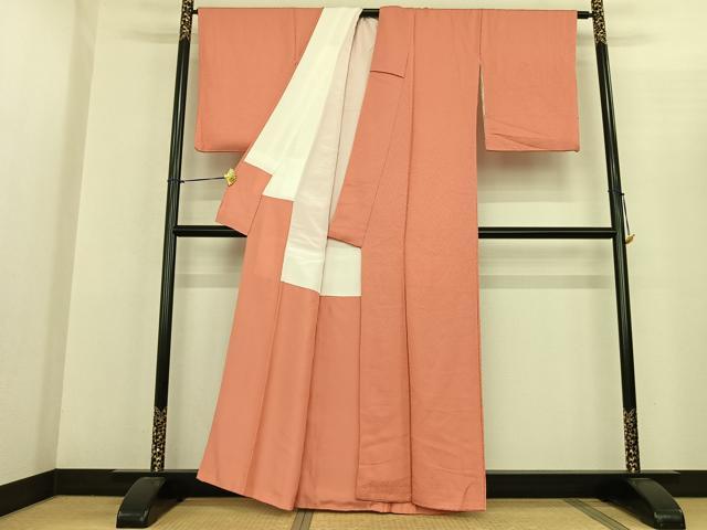 平和屋着物●上質な色無地 東雲色 正絹 逸品 AABF5494fy
