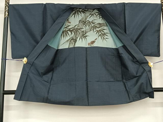 平和屋着物●男性 本場村山大島紬 アンサンブル 亀甲絣 正絹 逸品 AABF5495fy