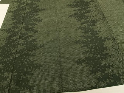 平和屋着物●結城紬 80亀甲 舞葉文 やまと誂製 正絹 逸品 AABF5497fy