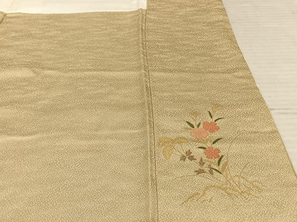 平和屋着物●訪問着 友禅 枝花文 暈し染め 正絹 逸品 AABF5499fy