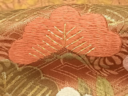 平和屋着物●訪問着 絞り 刺繍 道長花文 暈し染め 金糸 金彩 正絹 逸品 AABF5503fy