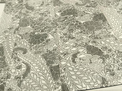 平和屋着物●上質な小紋 紬地 辻が花 正絹 逸品 AABF5506fy