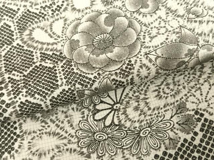 平和屋着物●上質な小紋 紬地 辻が花 正絹 逸品 AABF5506fy