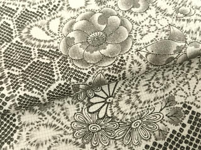 平和屋着物●上質な小紋 紬地 辻が花 正絹 逸品 AABF5506fy
