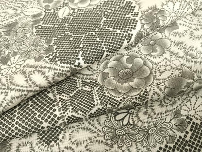 平和屋着物●上質な小紋 紬地 辻が花 正絹 逸品 AABF5506fy