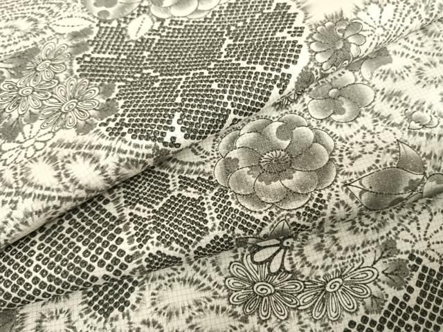平和屋着物●上質な小紋 紬地 辻が花 正絹 逸品 AABF5506fy