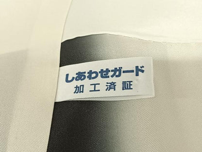 平和屋着物●上質な小紋 紬地 辻が花 正絹 逸品 AABF5506fy