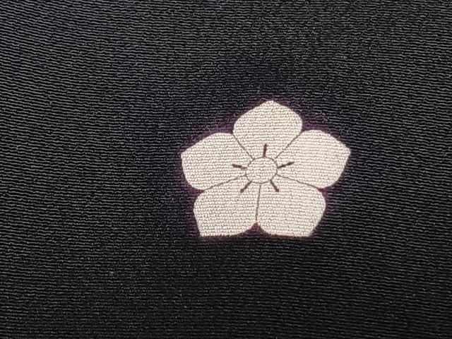 平和屋着物●豪華黒留袖 駒刺繍 絞り 草葉文 正絹 逸品 AABF5507fy