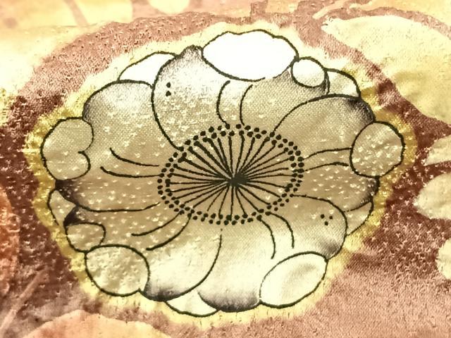 平和屋着物●訪問着 絞り 辻が花 金通し地 正絹 逸品 AABF5508fy