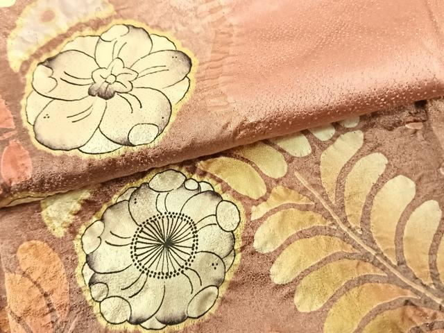 平和屋着物●訪問着 絞り 辻が花 金通し地 正絹 逸品 AABF5508fy